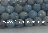 CKC702 15.5 inches 8mm faceted round imitation blue kyanite beads