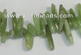 CKC71 15.5 inches 4*10mm – 6*35mm branch natural green kyanite beads