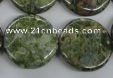 CKJ152 15.5 inches 25mm flat round New kambaba jasper beads