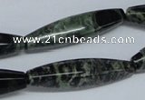 CKJ19 15.5 inches 10*40mm faceted rice kambaba jasper beads wholesale