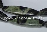 CKJ20 15.5 inches 10*40mm faceted rice kambaba jasper beads wholesale