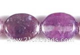 CKU01 15 inches 8*10mm oval purple kunzite beads Wholesale