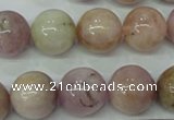 CKU207 15.5 inches 14mm round pink kunzite beads wholesale