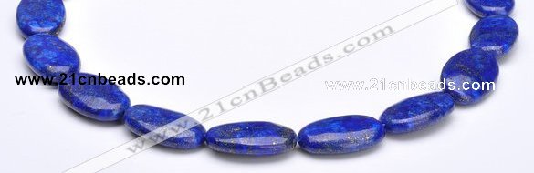 CLA36 flat oval deep blue dyed lapis lazuli 15*25mm beads