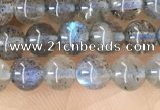 CLB1056 15.5 inches 4mm round labradorite gemstone beads