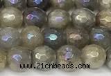 CLB1120 15 inches 6mm faceted round AB-color labradorite beads