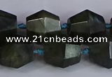 CLB233 15.5 inches 13*15mm - 15*17mm faceted nuggets labradorite beads
