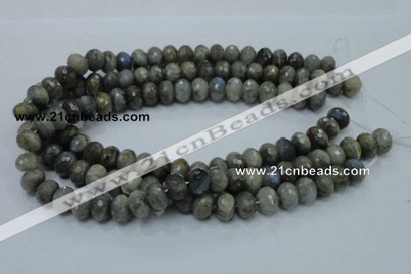 CLB32 15.5 inches 10*14mm faceted rondelle labradorite gemstone beads