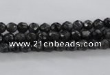 CLB359 15.5 inches 4mm faceted round black labradorite beads wholesale