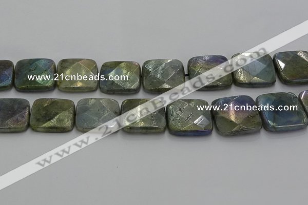 CLB692 15.5 inches 30mm faceted square AB-color labradorite beads