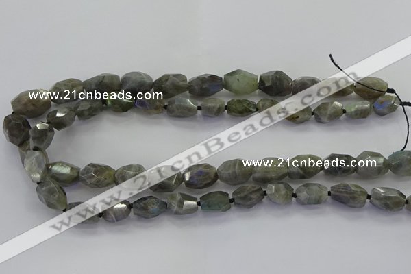 CLB766 15.5 inches 10*14mm - 12*16mm faceted nuggets labradorite beads