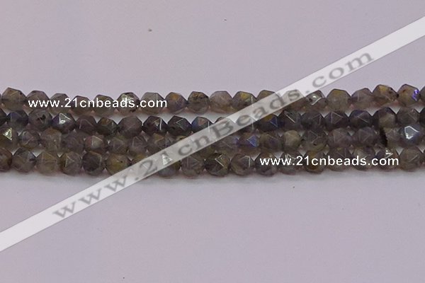 CLB974 15.5 inches 12mm faceted nuggets labradorite gemstone beads