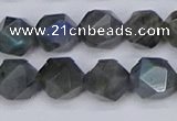 CLB988 15.5 inches 10mm faceted nuggets labradorite beads wholesale