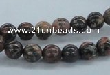 CLD03 15.5 inches 8mm round leopard skin jasper beads wholesale