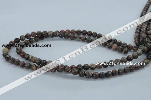 CLD03 15.5 inches 8mm round leopard skin jasper beads wholesale