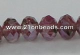 CLG06 12 inches 6*8mm faceted rondelle handmade lampwork beads
