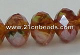 CLG21 13.5 inches 9*12mm faceted rondelle handmade lampwork beads