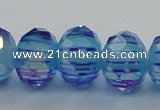 CLG46 13 inches 9*12mm faceted rondelle handmade lampwork beads