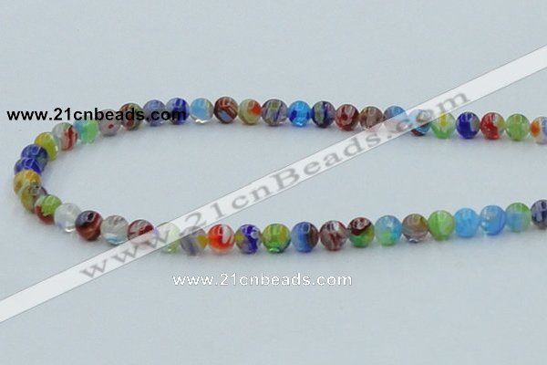 CLG600 16 inches 6mm round lampwork glass beads wholesale