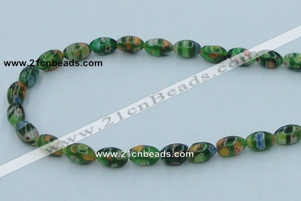CLG612 5PCS 16 inches 7*12mm rice lampwork glass beads wholesale