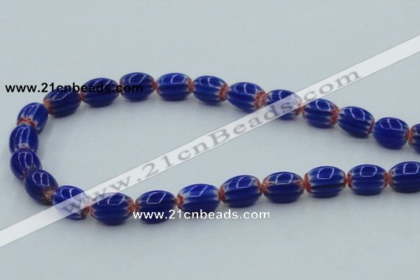CLG636 5PCS 16 inches 10*14mm oval lampwork glass beads wholesale