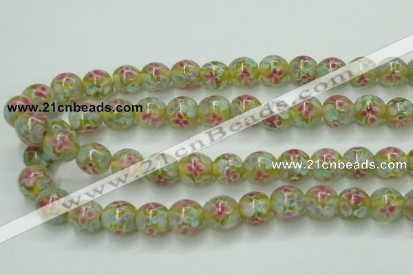 CLG756 15.5 inches 10mm round lampwork glass beads wholesale