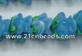 CLG794 15.5 inches 11*13mm rose lampwork glass beads wholesale
