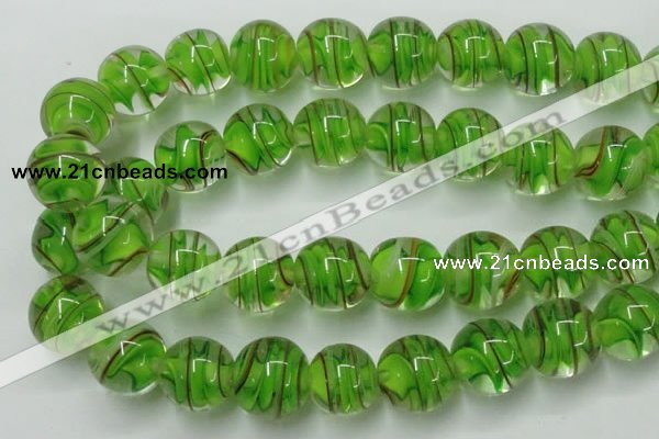CLG855 15.5 inches 18mm round lampwork glass beads wholesale