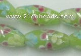 CLG867 15.5 inches 10*20mm rice lampwork glass beads wholesale