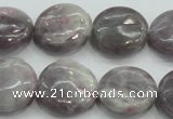 CLI56 15.5 inches 20mm flat round natural lilac jasper beads wholesale
