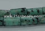 CLJ16 15.5 inches 10*20mm faceted column sesame jasper beads wholesale