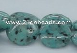 CLJ18 15.5 inches 30mm flat round sesame jasper beads wholesale