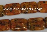 CLJ291 15.5 inches 15*20mm rectangle dyed sesame jasper beads wholesale