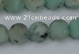 CLJ414 15.5 inches 12mm round matte sesame jasper beads wholesale
