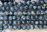 CLJ564 15.5 inches 6mm,8mm,10mm & 12mm faceted round sesame jasper beads