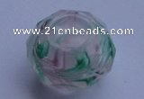 CLNP02 20pcs 8*14mm faceted roundel lampwork glass European beads