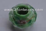 CLNP05 20pcs 8*14mm faceted roundel lampwork glass European beads