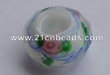 CLNP06 20pcs 8*14mm faceted roundel lampwork glass European beads