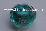CLNP09 20pcs 8*14mm faceted roundel lampwork glass European beads