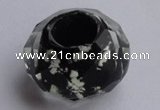 CLNP11 20pcs 8*14mm faceted roundel lampwork glass European beads