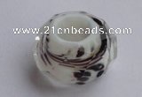 CLNP12 20pcs 8*14mm faceted roundel lampwork glass European beads