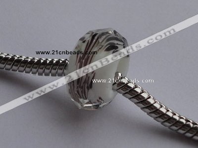 CLNP12 20pcs 8*14mm faceted roundel lampwork glass European beads