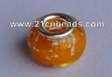 CLP07 30pcs 10*13.5mm roundel silver plated core lampwork European beads