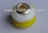 CLP49 30pcs 12*14mm cylinder silver plated core lampwork European beads
