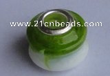 CLP51 30pcs 12*14mm cylinder silver plated core lampwork European beads