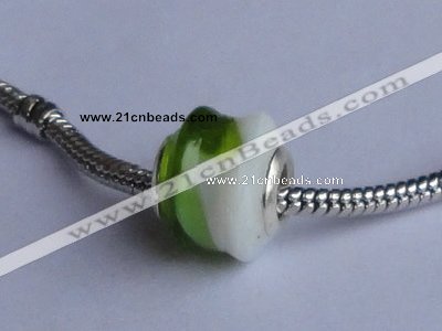 CLP51 30pcs 12*14mm cylinder silver plated core lampwork European beads
