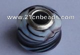 CLP52 30pcs 12*14.5mm cylinder silver plated core lampwork European beads