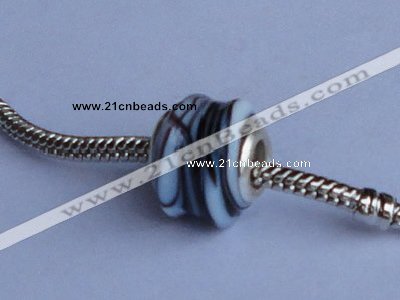 CLP52 30pcs 12*14.5mm cylinder silver plated core lampwork European beads