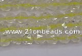 CLQ311 15.5 inches 6mm faceted nuggets lemon quartz beads