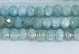 CLR108 15.5 inches 2*3mm faceted rondelle natural larimar beads